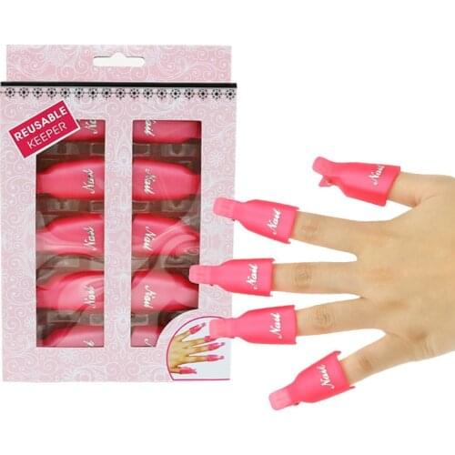 Wholesale New Reusable Soak Off Clip Soaker Gel Polish Removal Cap Cliper Remover Acrylic Nail Clip Cap 100set/lot Free Shipping