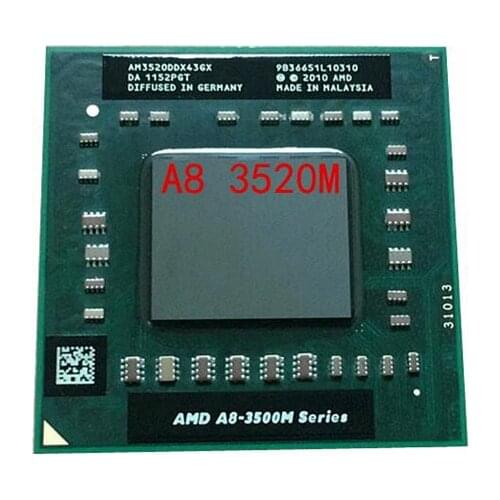 Free shipping original Laptop CPU A8 3520M A8-3520m Socket FS1 CPU 4M Cache/1.6GHz/Quad-Core Notebook processor
