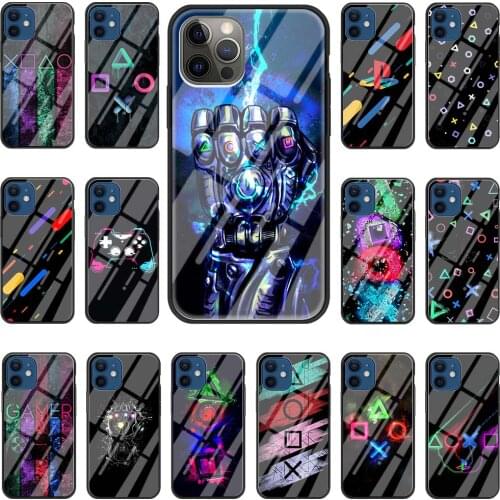 Hot game PlayStation ps5 Phone Case For iPhone 11 Pro MAX Cover For iPhone 12 Pro XR X XS 7 8 Plus SE 2020 Glass Luxury Shell