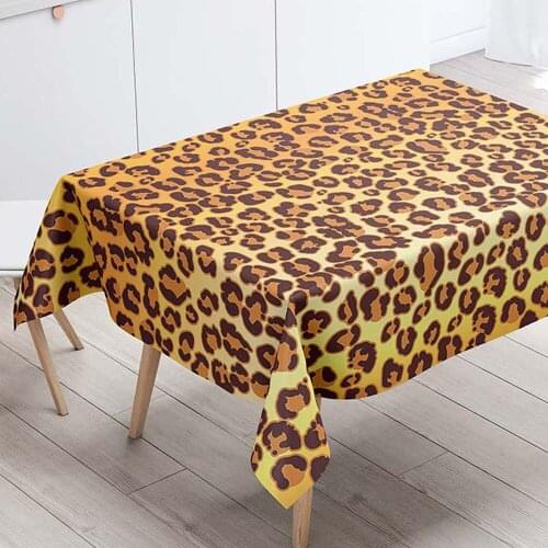 Rectangular Tablecloths Decorative Table Cover 3D Printing Leopard Abstract Dining Table Cloth