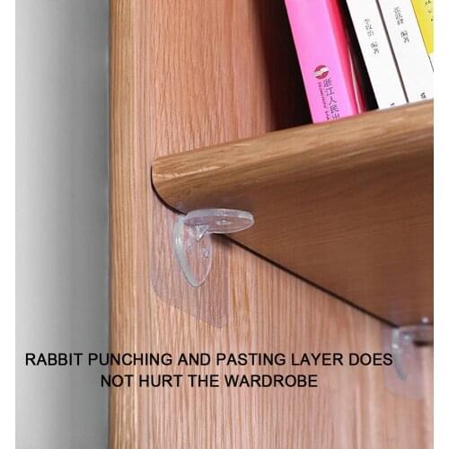 Stratification Punch-free Wall Sticker For Kitchen Bathroom Accessories Plastic Closet Cabinet Shelf Rack Practical Durable