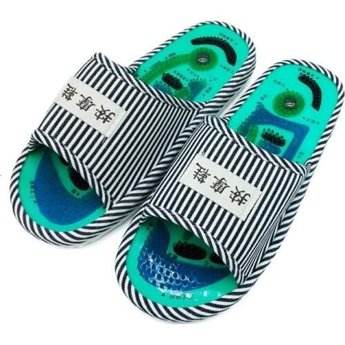 Summer Women/Men Home Slippers New Taichi Acupoint Magnetotherapy Slides Couples Health Care Magnet Foot Massage Flip Flops