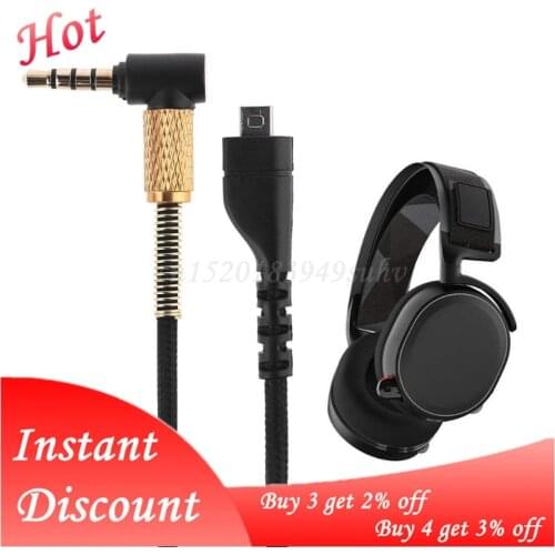 Replacement Stereo Audio Cable Extension Cord for Arctis 3 5 7 9X Pro Wireless Gaming Headphone Headset