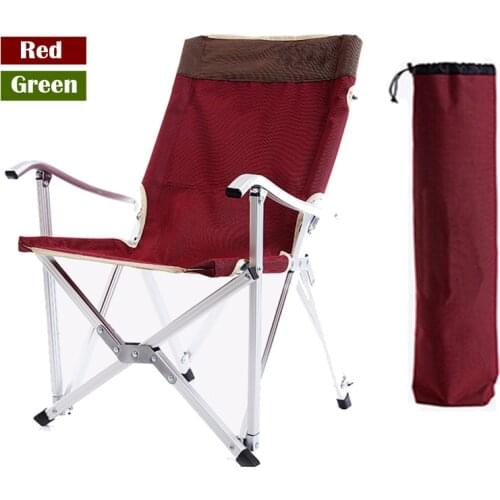 Outdoor Camping Trip Ultralight Folding Chair Beach Hiking Picnic Chair Fishing Leisure Chair Household Portable Recliner