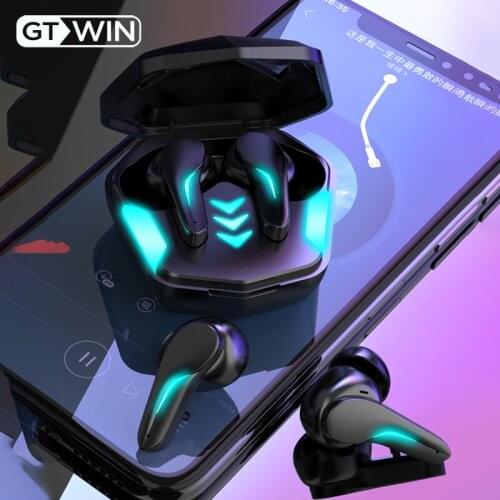 GTWIN Headsets 65ms Low Latency TWS Bluetooth 5.1 Headphone Sound Positioning Wireless Earphone Noise Cancelling Gaming Earbuds