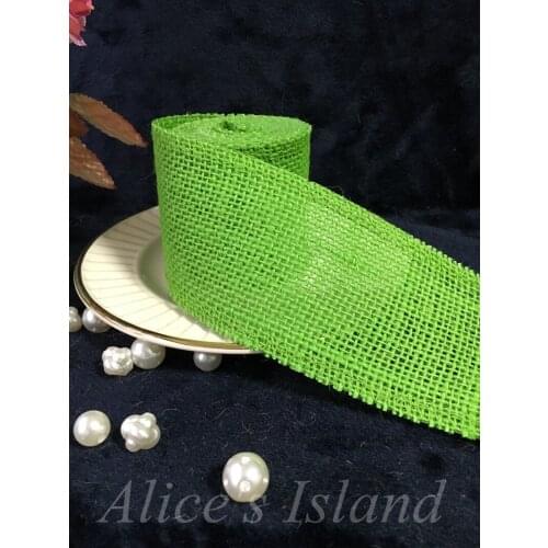 Apple Green Natural Jute Roll Burlap Fabric For Burlap Candle decoration Wedding Party Decoration Home Party DIY