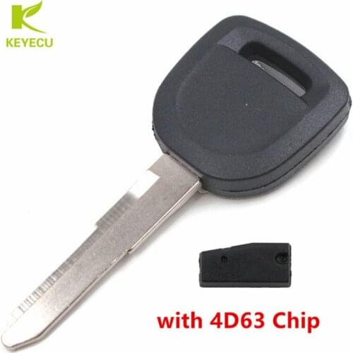KEYECU New Stock Ignition Key Blank With Chip 4D63 80Bit Suit For 2003-2011 Mazda 3 5 6 Cx-7 CX-9 RX-8 Mx-5 Miata Logo Included