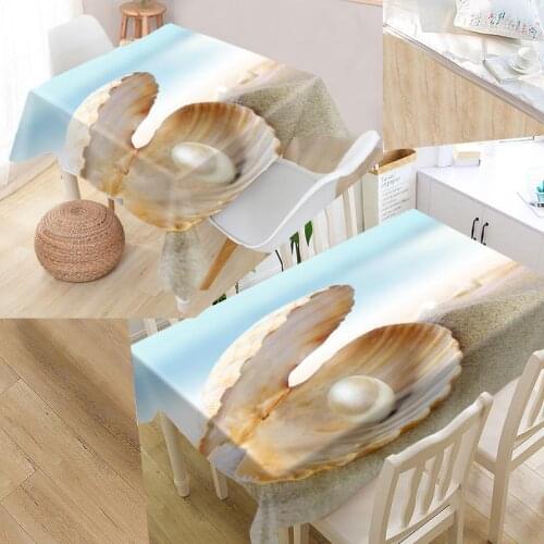 Pearl Hot Sale Table Cover 3D Printing Waterproof Tablecloth More Size Tablecloths Kitchen Wedding Hotel Decoration