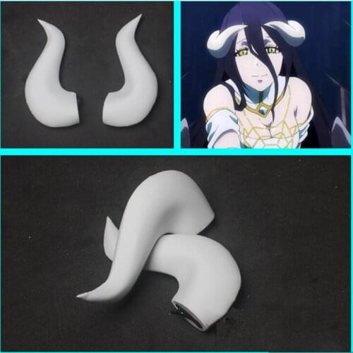 Anime Overlord Albedo Barrettes Cosplay DIY Horn Hair Clip Cute Harajuku Hairpin Headwear Costume Photo Props
