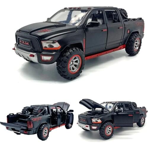 1:32 Scale Simulation Dodge Alloy Car Model RamTRX Pickup Metal Car Model Toys Pull Back Kids Toy Car Gifts Collectible