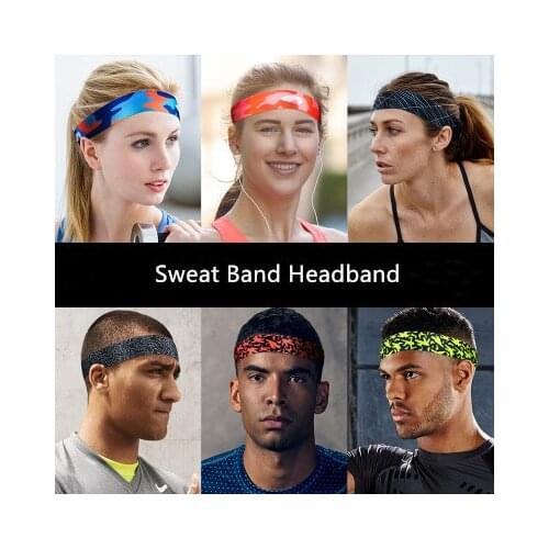 1PC Sweatband Elastic Running Cycling Fitness Sweat Band Headband Hair Bands Head Prevent Sweat Band Sports Equipment