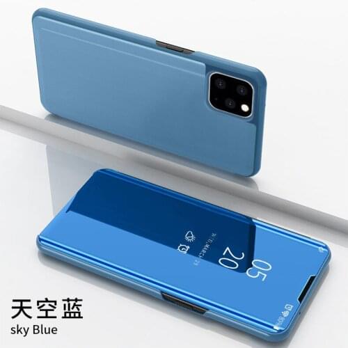 100pcs/lot For iphone 11 Pro View Flip Cover Mirror Stand Leather+PC Cover case For Iphone 11 For Iphone 11 Pro Max