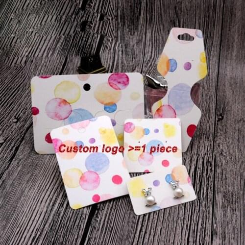 100pcs Jewelry Earring Display Paper Package Card DIY Handmade Stud Earring Card Earring Holder