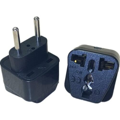 2 Pins Universal UK/US/EU/AU to EU Power Adapter High Quality Brasil Israel Europe Travel Power Plug Mayitr