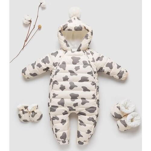 2021 Baby Boy Girl Clothes Autumn Winter overalls Cute Newborn Hoodded Fleece Romper kids Baby snowsuit Outfits Infant Jumpsuit