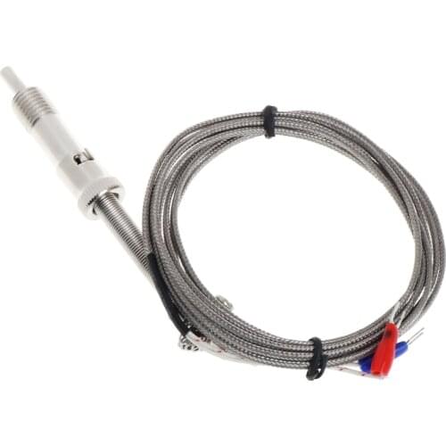 2021 New K Type Thermocouple Temperature Sensor Bayonet Compression Spring with 2m Cable