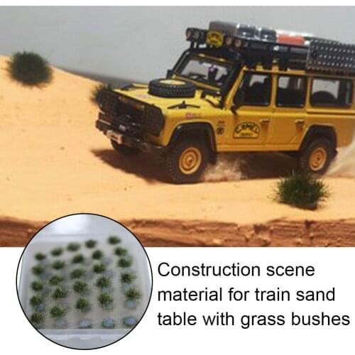 50 Pieces In A Box DIY Miniature Landscape Material For Train Material Table With Color Six Bushes Sand Construction Grass N7K1