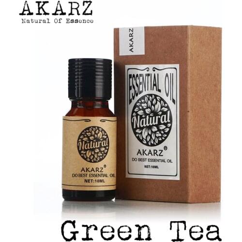 AKARZ Green Tea Oil for Diffuser Solubility Handmade DIY Soap Scents Candle Scents Superior Quality Perfume Oil