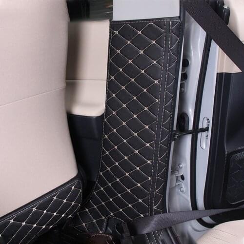 Car B Pillar Anti-kick Protective Mat Seat Belt Pad Cover Leather Stickers For Toyota RAV4 RAV 4 2019 2020 2021 XA50 Accessories