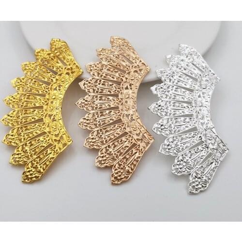 SIXTY TOWFISH 2 Pieces DIY Jewelry Accessories 46*95mm Alloy Ancient Retro Style Materials Flower Charms Spacers