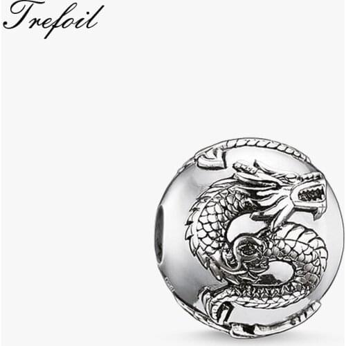 DIY Beads Dragon Bead 5mm Hole,Fashion Silver Jewelry Punk Gift For Women Men Boy Girl Fit Bracelets Necklace Choker 2018 New