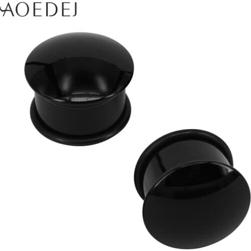 AOEDEJ 5-20mm Black Acrylic Ear Plug Piercing Men Women 3 Colors Ear Stretchers Plugs And Tunnels Body Piercing Tunnels Jewelry