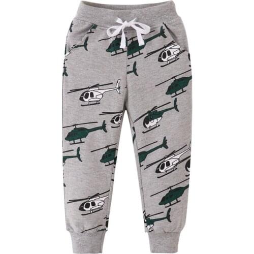 Funnygame Kids Boys Pants 2021 Spring/Autumn Children Cartoon Characters Print Sports Casual Trousers Pants For Baby Drawstring