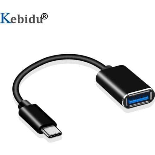 Kebidu USB C Type-C Male to USB 2.0 Female Charge Data Sync USB-C Converter Type C OTG Adapter Cable for Samsung Galaxy Huawei