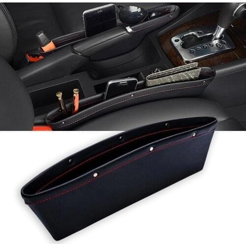 Quality PU Leather Car Seat Side Pocket / Gap Slit Pocket Storage Organizer