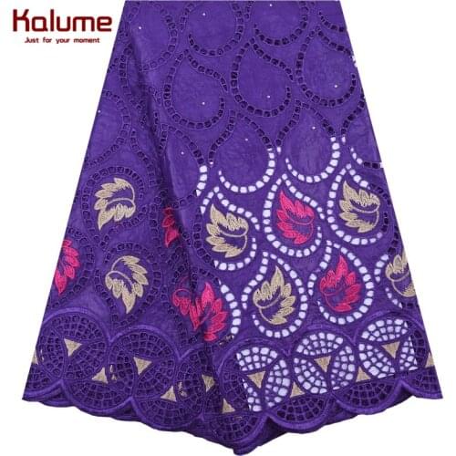 Kalume New arrival African Bazin Riche Fabric With Stone Hole Style Purple Nigerian Bazin Brocade Fabric For Wedding Party F1950
