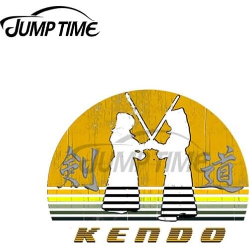 JumpTime 13 x 6.3cm For Kendo Retro Style Japanese Car Stickers and Decals DIY 3D Funny Scratch-proof JDM Decals Simulation Fun