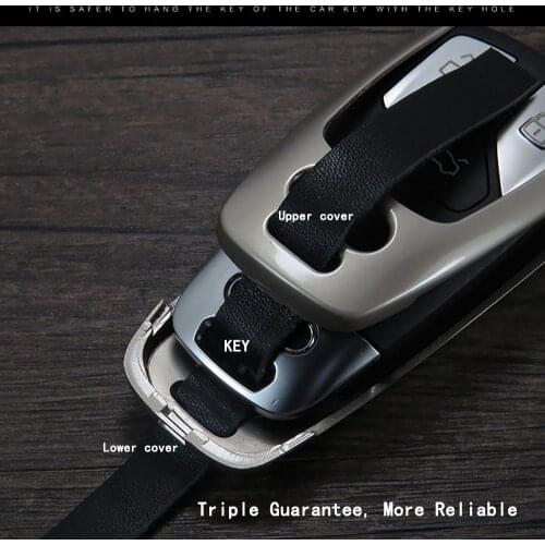 New Fashion Zinc Alloy Car Key Cover Case Key Case For AUDI A4 B9 Q5 Q7 TT TTS 8S 2016 2017 car smart remote Car Styling