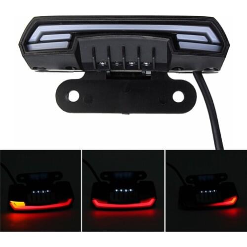 General Motorcycle Scooter Light Tail Rear Brake Stop Waterproof Double Flash Warning Dynamic Turn Signal Light