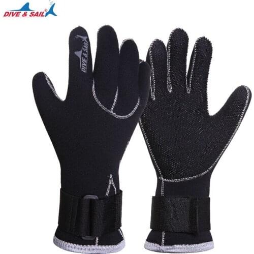 DIVE&SAIL 3MM Neoprene Scuba Diving Gloves Snorkeling Equipment Anti Skid Winter Keep Warm Swimming Spearfishing Wetsuit Gloves