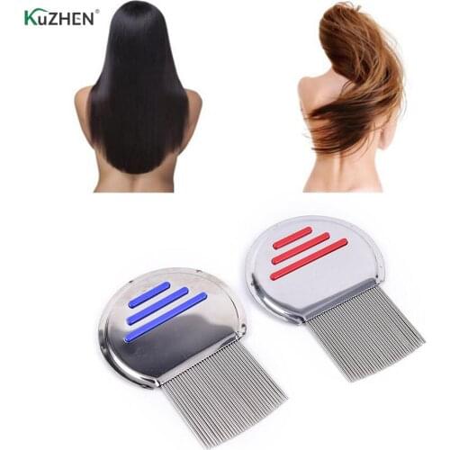 1PC Stainless Steel Terminator Lice Comb Nit Free Kids Hair Rid Headlice Super Density Teeth Remove Nits Comb Multi Styles