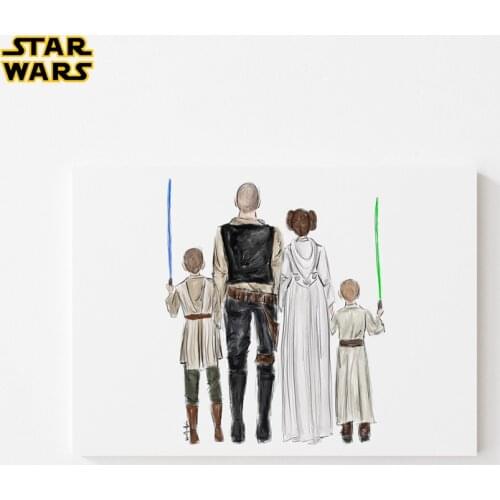 Star Wars Nordic Style Small Fresh HD Print Art Canvas Painting Living Room Bedroom Decoration Painting Cuadros Decor