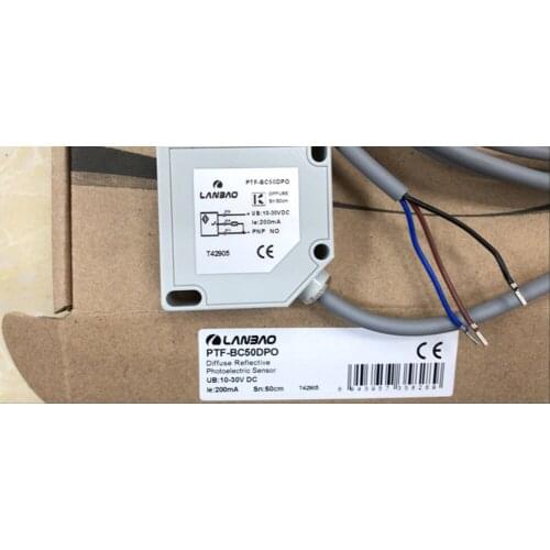 "Shanghai Lanbao" sensor switch, photoelectric switch PTF-BC50DPO, PNP, normally open