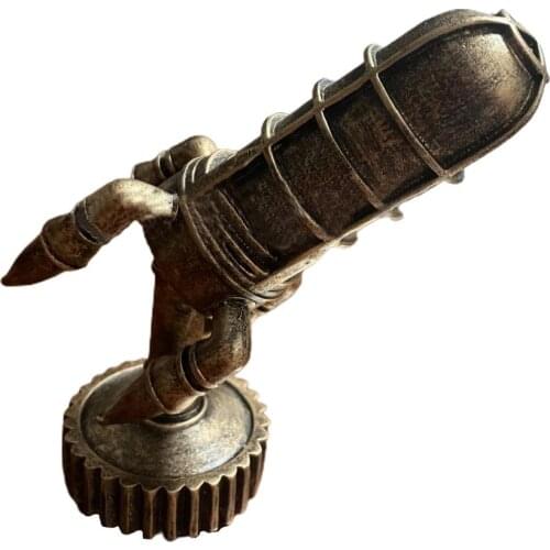 Steampunk Rocket Ornament Punk Style Resin Figurines Bookshelf Decor For Home Office Desktop Decoration Crafts Kids Gifts