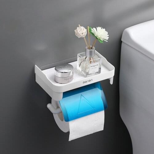 Bathroom tissue accessories rack holders Self Adhesive Wall Mount Kitchen Roll Paper Accessory Wall Mount Toilet Paper Holder