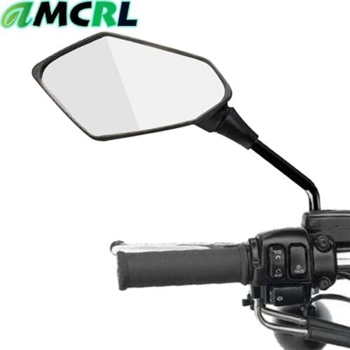2Pcs/Pair Universal Motorcycle Rearview Mirror Scooter E-Bike Rear View Mirrors Back Side Convex Mirror10mm/ 8mm