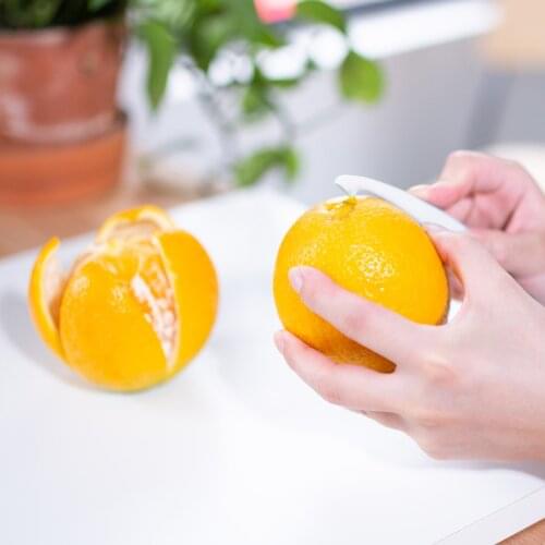 1pc Orange Peelers Skinning Knife Zesters Humanized Design Curved Handle Kitchen Gadget Citrus Opener Fruit Tools Kitchen Tools
