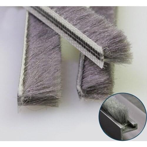 1pc 10m Draught Excluder Brush Casement Pile Seal Strip Door Weatherstrip 5mm*6mm Draught Excluder Brush Weather Strip