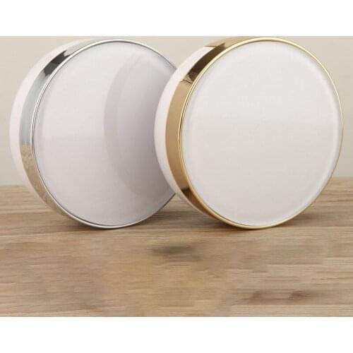 10pcs Empty Luxurious Golden Portable Make-up Powder Container Air Cushion Puff Case with Powder Puff and Mirror