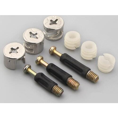 100sets Furniture Connecting Fitting Bolt Screw 6Mm Male Thread 40mm Length