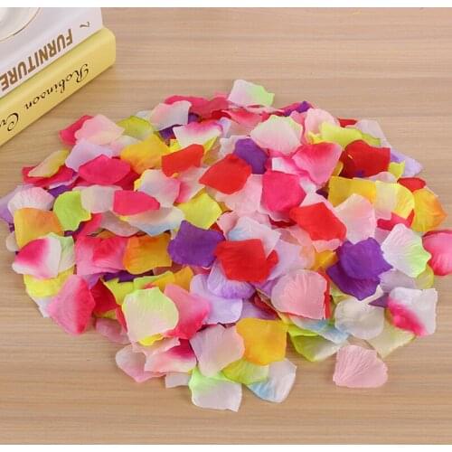 100pcs Silk Rose Flower Petals Girl Toss Fake Petal Artificial Petals for Wedding Confetti Party Event Decoration Party Supplies