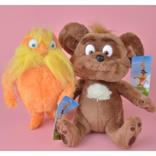 2 Pcs / Set 30cm Lorax & Bear Kids Toy, Christmas Baby Kids Gift Stuffed Plush Toy Free Shipping