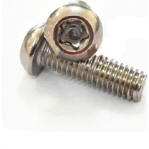 20Pcs M4 Stainless steel Pan Round head Pentagonal Five star Plum blossom Torx needle Anti-theft Screw 6mm-20mm L