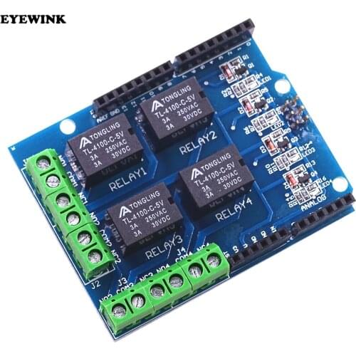 4 Channel 5V Relay Shield Module Four Channel Relay Control Board Relay Expansion Board for arduino Diy Kit