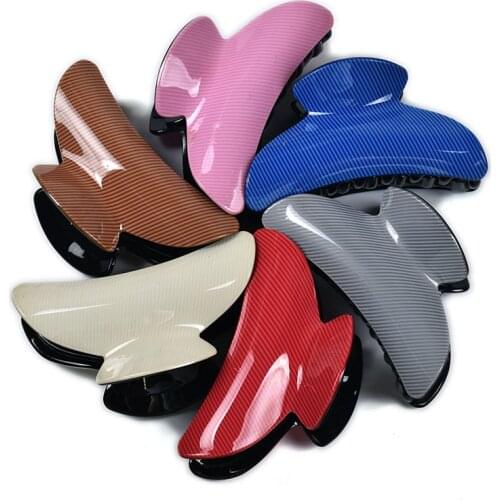 9cm Diagonal Striped Big Hair Claws Elegant Acrylic Hair Clips Hairpins Barrette Headwear For Women Girls Hair Accessories 21009