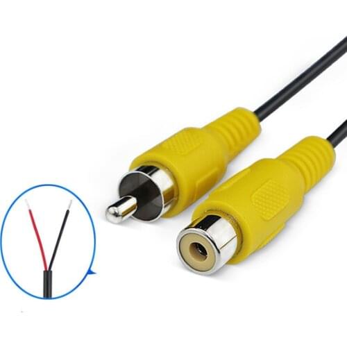 1pcs 15cm Car RCA Female / Male Audio Cable Cord AV Single-head Video Stereo Connector Extension Wire For Video Camera Speaker